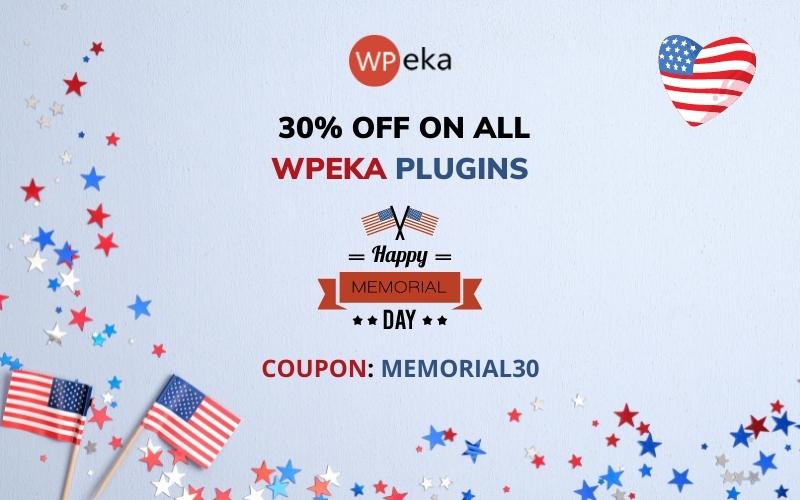 WPeka Memorial Day Sale 2022 Offer Banner